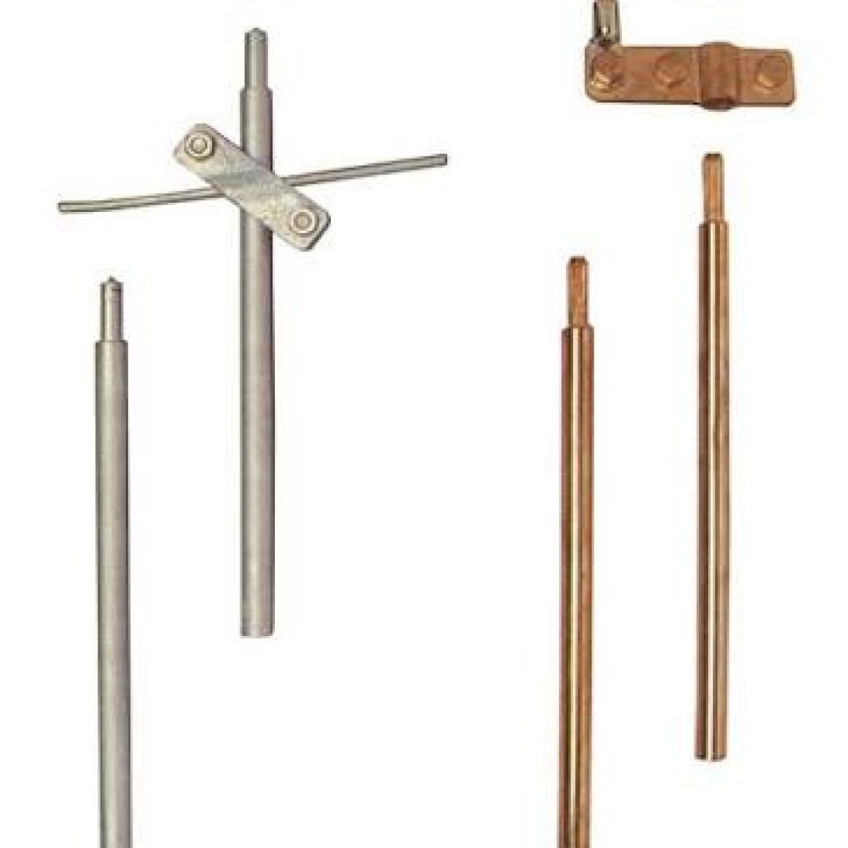 Galvanized steel ground rods