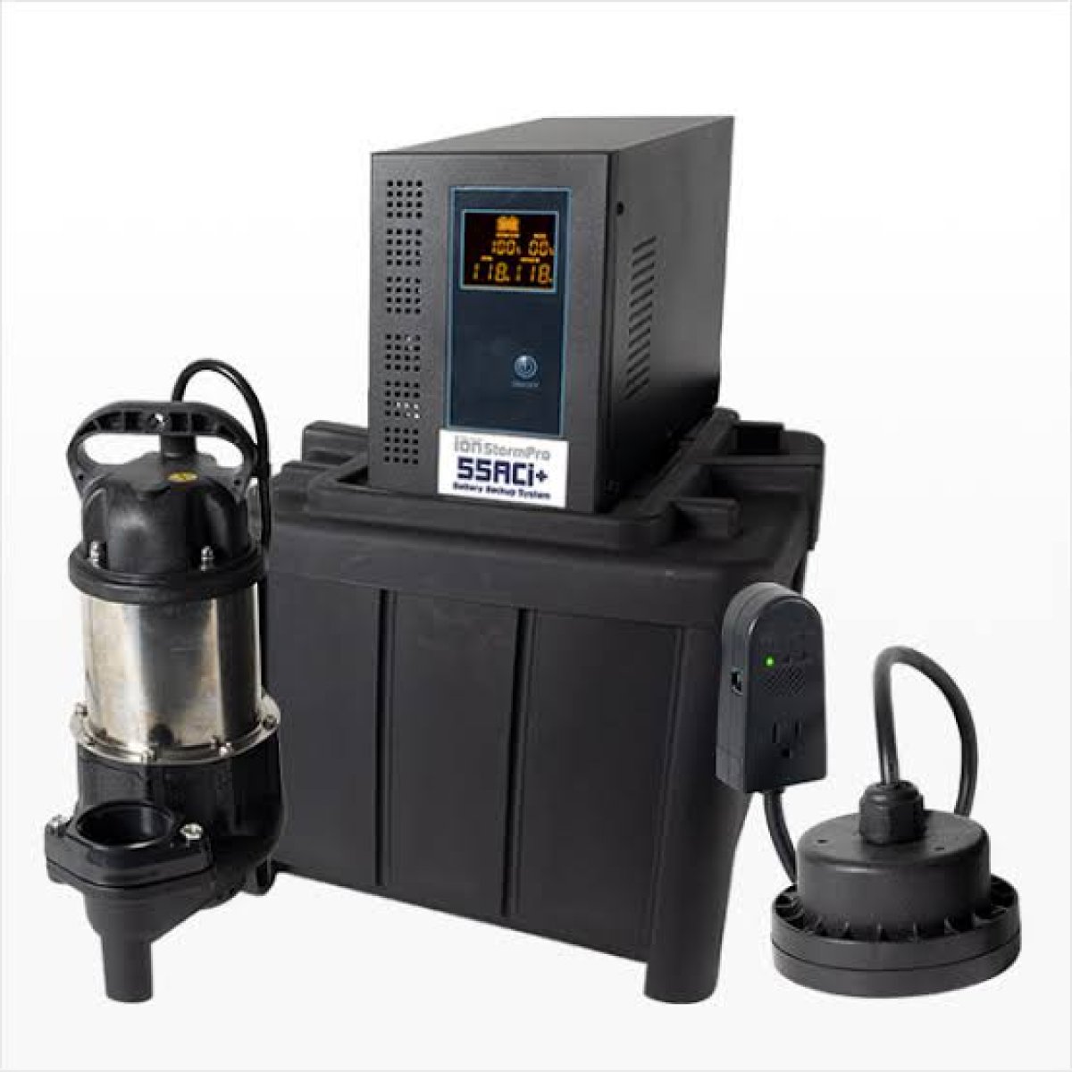 Battery backup sump