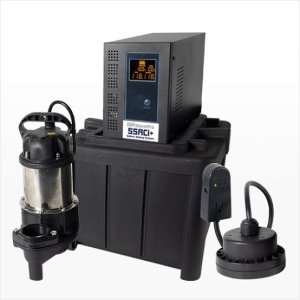 Battery backup sump