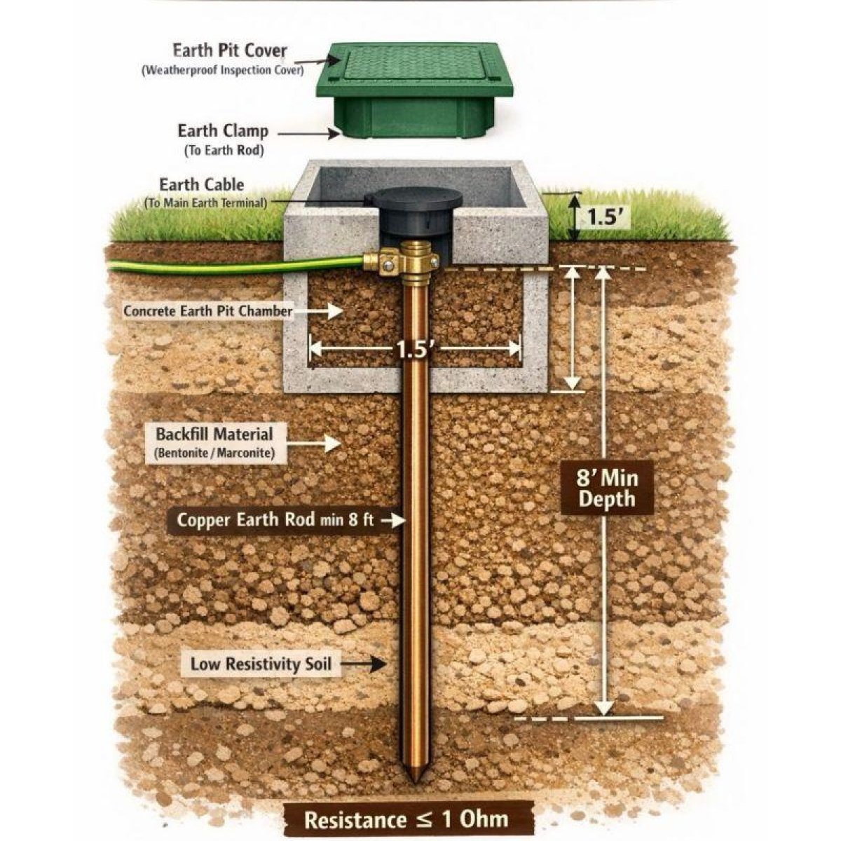 Earth Electrode (Ground Rod)
