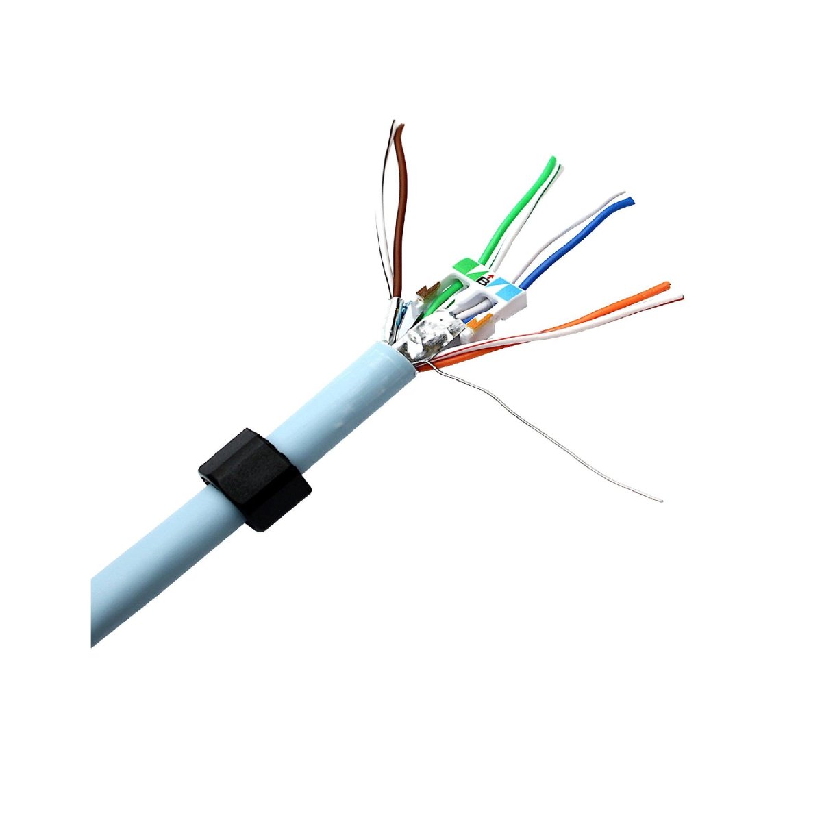 Shield Drain Wire & Clamps (Cat6A)