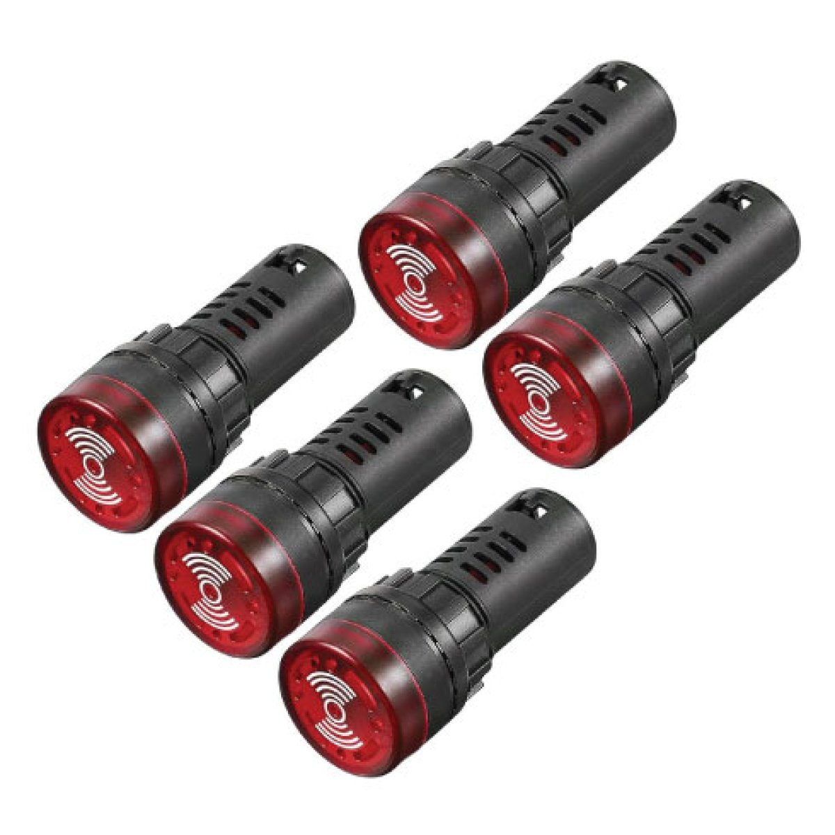 LED flash alarm indicator signal lamps with integrated buzzers