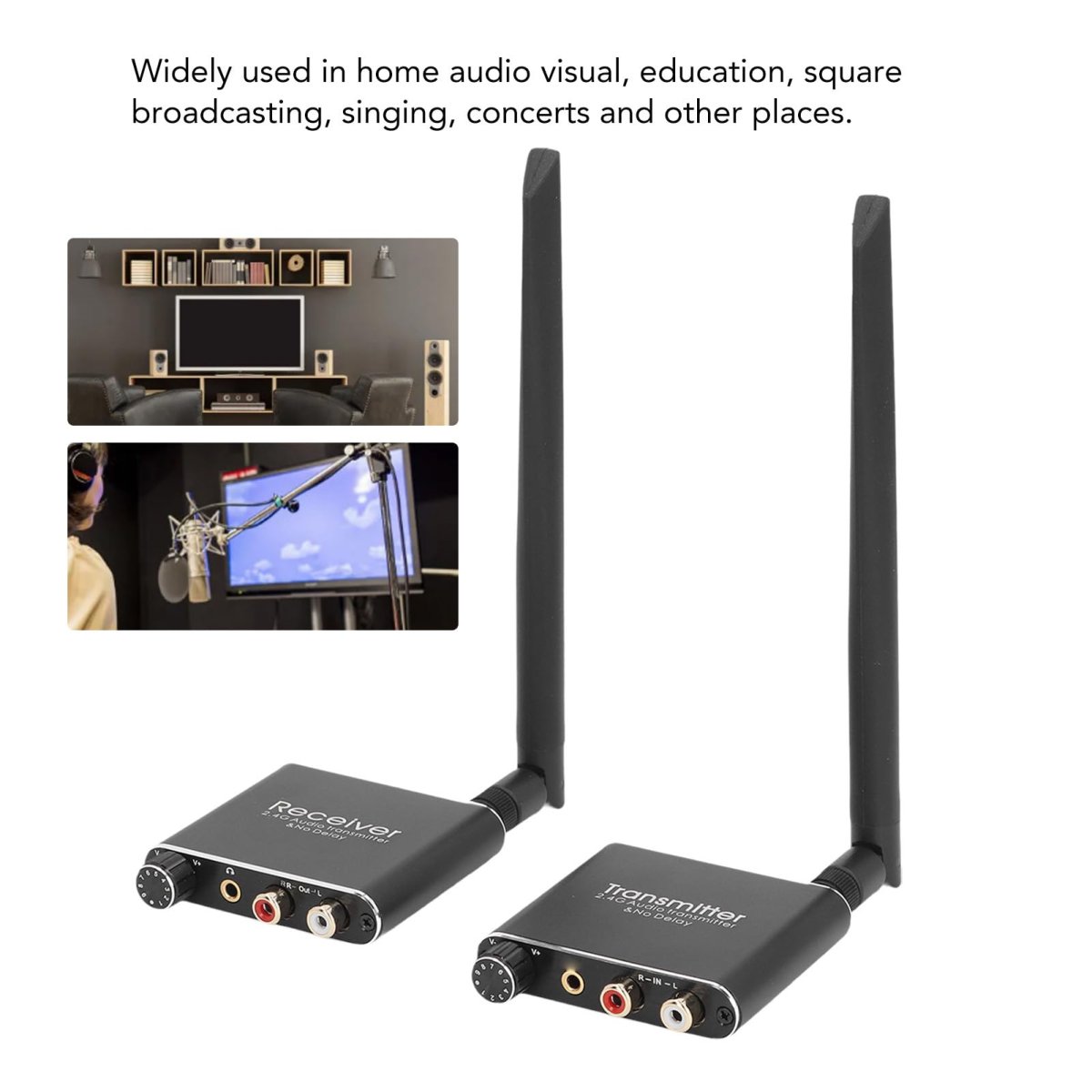 Dual-Band Wireless Audio Transmitter and Receiver Kit