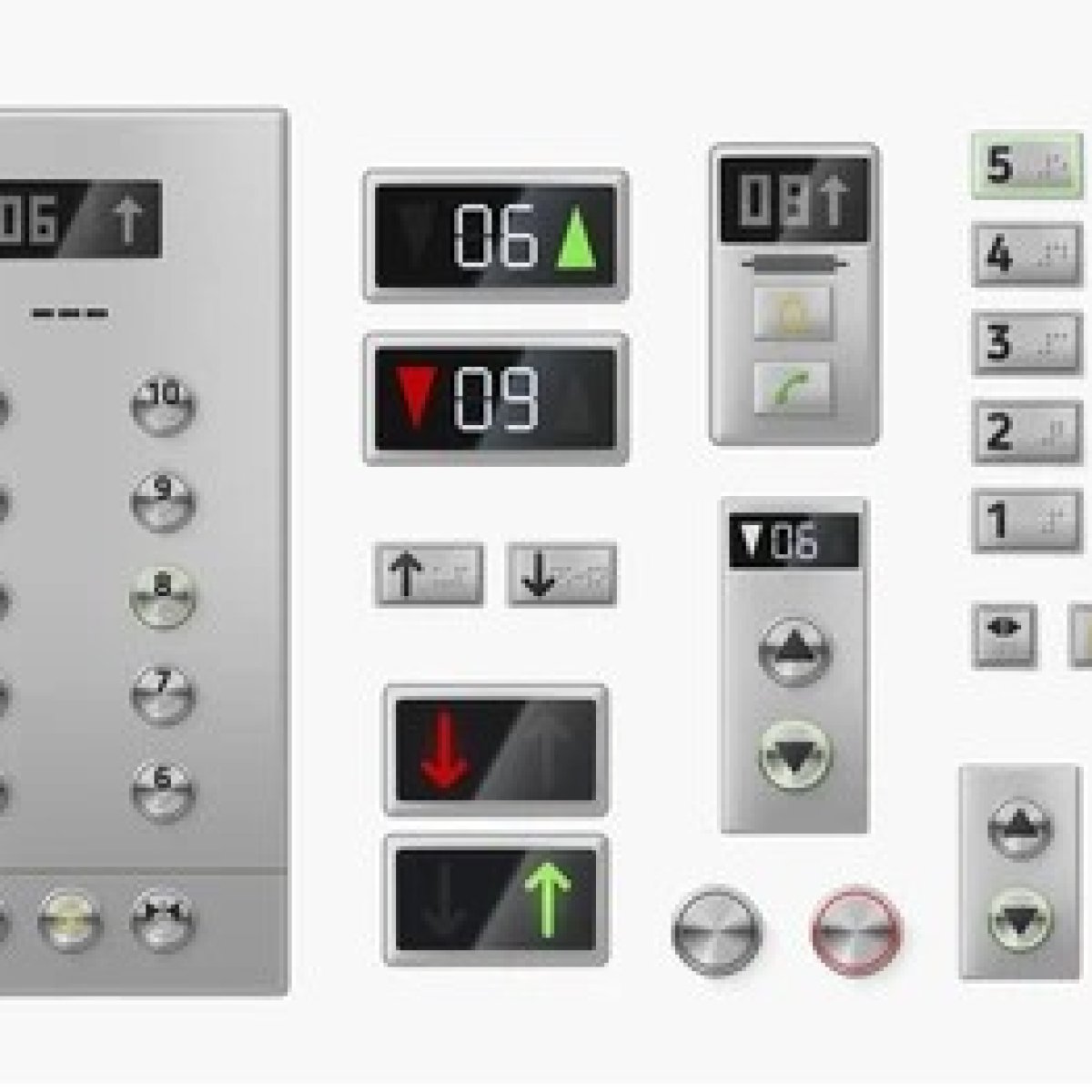 Elevator Display Key Panel Button