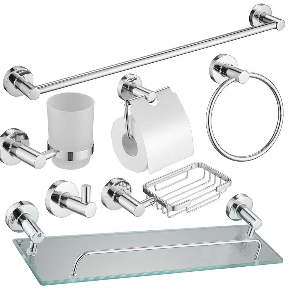 Wall-mounted Bathroom Hardware Set