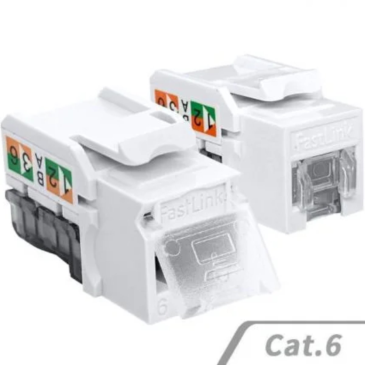Keystone Jack - RJ45 wall-mount jacks (Cat6, Cat6a).