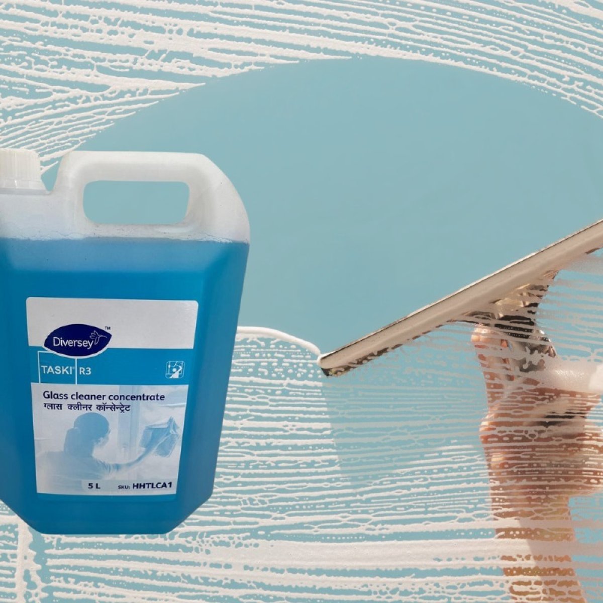 Diversey TASKI R3 (professional-grade glass cleaner concentrate designed for streak-free cleaning)