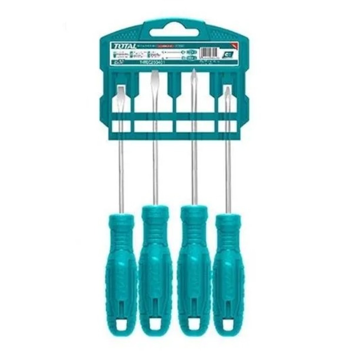 TOTAL 4-Piece Screwdriver Set (Model THTDC250401)
