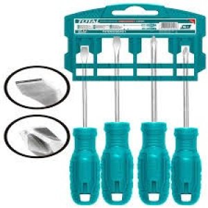 TOTAL 4-Piece Screwdriver Set (Model THTDC250401)