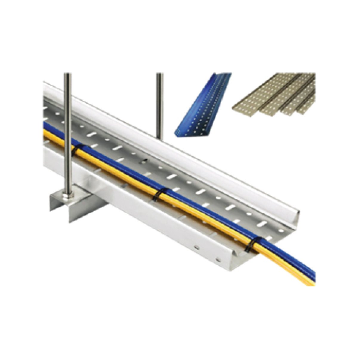 Galvanized Perforated Cable Tray &amp; HDPE Protective Piping