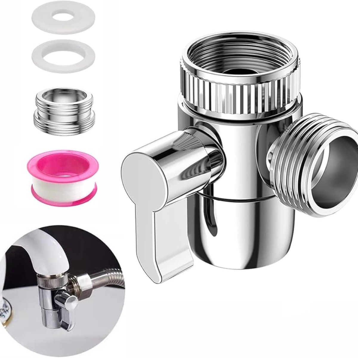 3-way faucet diverter valve