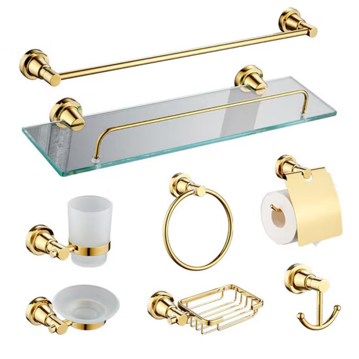 Wall-mounted Bathroom Hardware Set