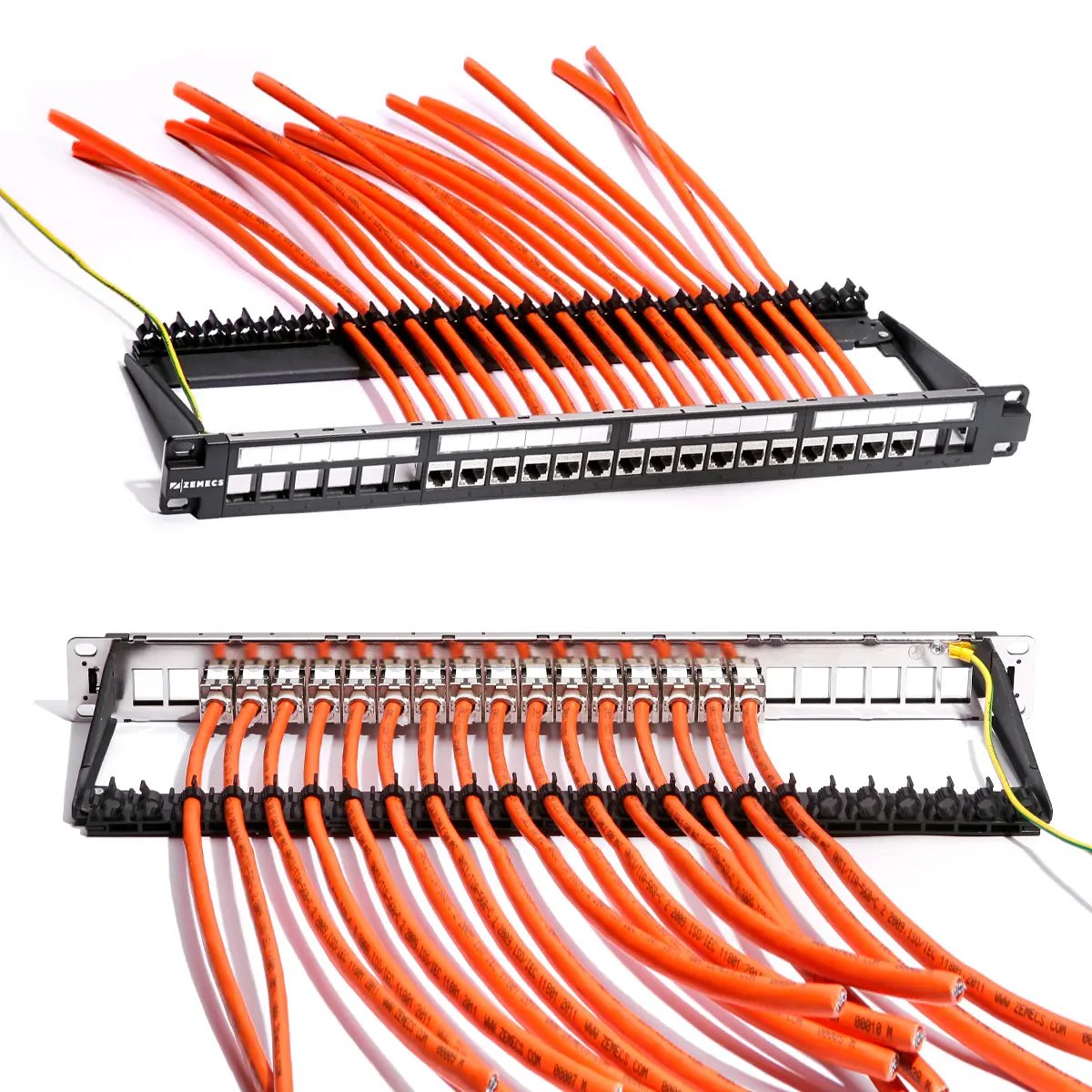 Patch Panel (24-Port or 48-Port modular panels)